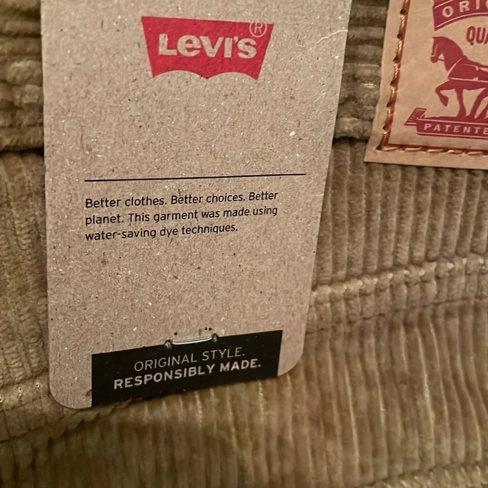 NWT LEVI STRAUSS CORDUROY PANTS TAN - Picture 5 of 9